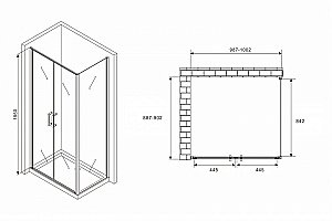 Душевой уголок Abber Sonnenstrand AG04100C-S90 100x90 купить в интернет-магазине Sanbest