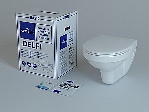 Унитаз Cersanit DELFI TPL с крышкой микролифт купить в интернет-магазине Sanbest