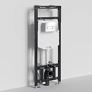 Инсталляция для унитаза WasserKraft Alme 15TLT.010.ME.BN03 кнопка никель купить в интернет-магазине сантехники Sanbest