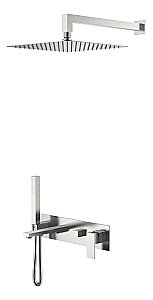 Душевая система Boheme Qubic 474-NB никель брашированный купить в интернет-магазине сантехники Sanbest