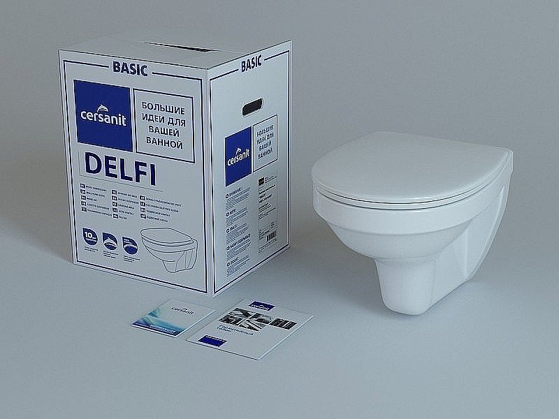 Унитаз Cersanit DELFI TPL с крышкой микролифт купить в интернет-магазине Sanbest