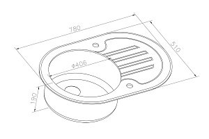 Мойка кухонная Zorg Inox Glass GL-7851-OV Белая купить в интернет-магазине сантехники Sanbest