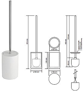 Ёршик напольный Bemeta Gamma 145713324 белый купить в интернет-магазине сантехники Sanbest