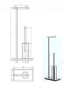 Стойка для ванной Langberger Burano 70281 купить в интернет-магазине сантехники Sanbest