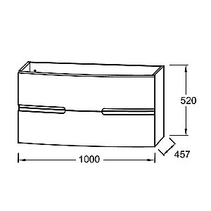 Тумба с раковиной Jacob Delafon Nona 100 белый глянцевый для ванной в интернет-магазине Sanbest