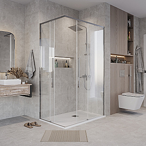 Душевой уголок Grossman Galaxy 90х80 300.K33.01.9080.10.00 стекло прозрачное/профиль хром купить в интернет-магазине Sanbest