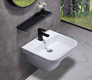 Раковина подвесная Ceramalux N 50,5 NB164 белая купить в интернет-магазине Sanbest