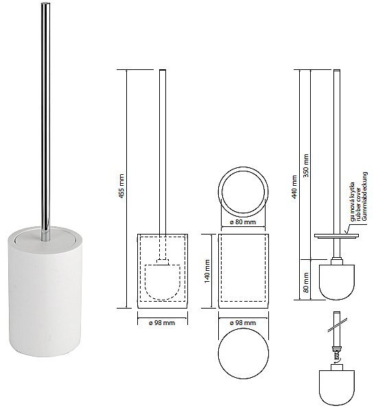 Ёршик напольный Bemeta Gamma 145713324 белый купить в интернет-магазине сантехники Sanbest