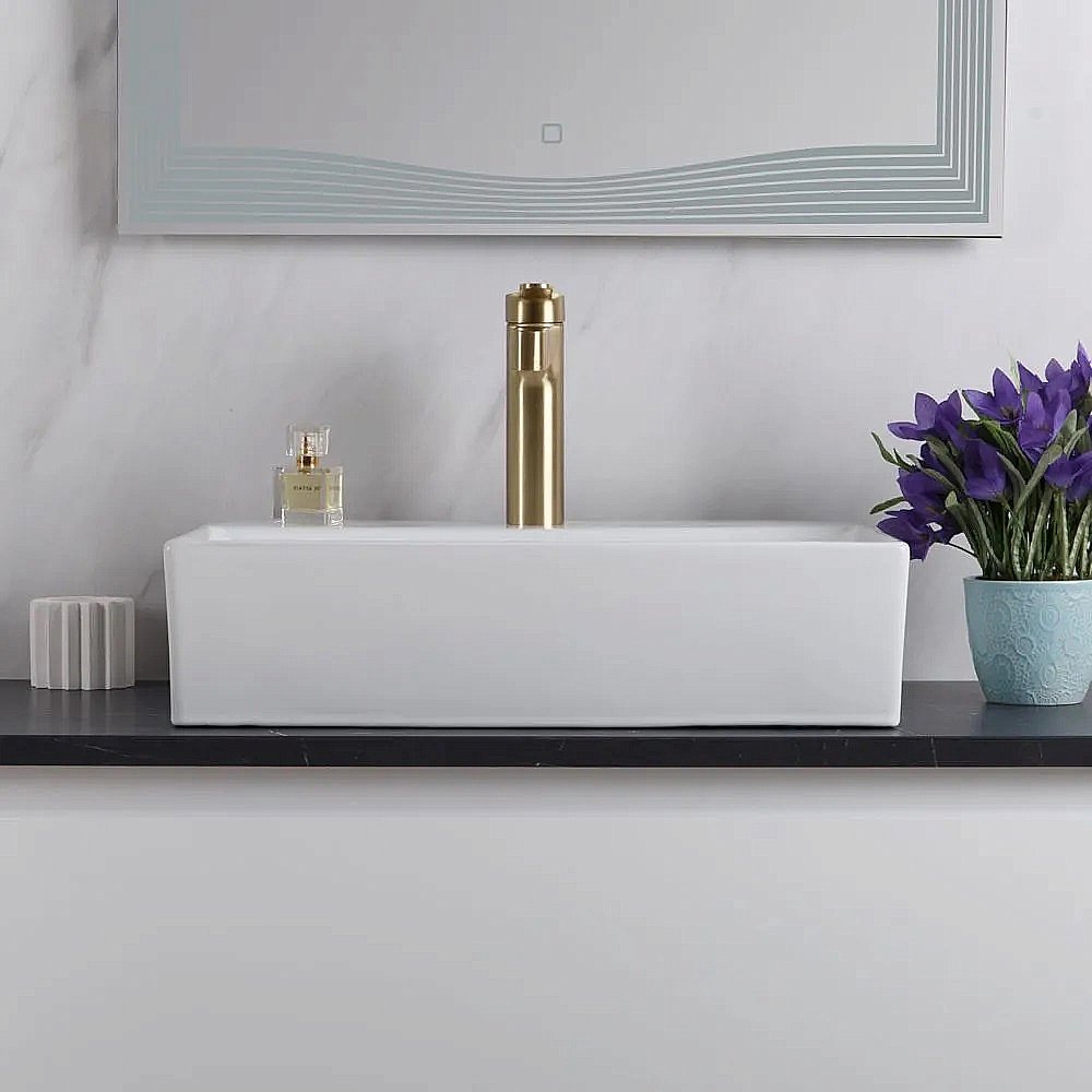Раковина накладная BelBagno 51 BB1340 белая купить в интернет-магазине Sanbest