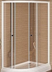 Душевой уголок Радомир Соул 120х80 стекло прозрачное/профиль белый купить в интернет-магазине Sanbest