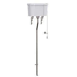 Трубы слива высокого бачка Burlington T30 BNKL шлифованный никель купить в интернет-магазине сантехники Sanbest