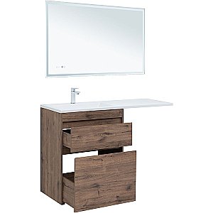 Тумба с раковиной Aquanet Токио 68 333652 дуб веллингтон для ванной в интернет-магазине Sanbest