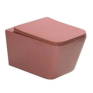 Унитаз подвесной SantiLine SL-5007P персиковый матовый, безободковый, с крышкой микролифт купить в интернет-магазине Sanbest