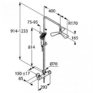 Душевая система Kludi Fizz Dual Shower System 670960500 купить в интернет-магазине сантехники Sanbest