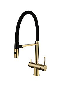 Смеситель для кухни Vincea VKF-120BG брашированное золото купить в интернет-магазине сантехники Sanbest