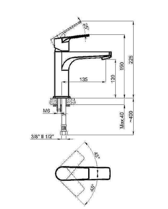 Смеситель для раковины Azario TREYA AZ-15684501 хром купить в интернет-магазине сантехники Sanbest