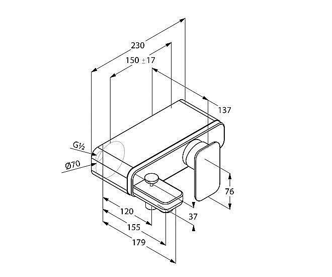 Смеситель для ванны Kludi E2 494450575 купить в интернет-магазине сантехники Sanbest
