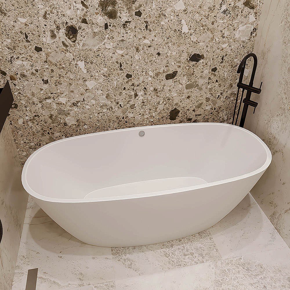 Ванна из искусственного камня Veconi Imperia IMP17080 170х80 белая купить в интернет-магазине Sanbest