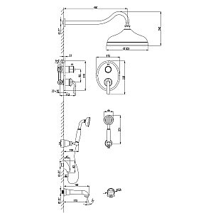 Душевая система Lemark Brava LM4722G купить в интернет-магазине сантехники Sanbest