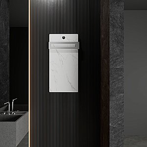 Полотенцесушитель электрический WONZON & WOGHAND STUTTGART WW-A501-BR брашированный никель/белый мрамор купить в интернет-магазине сантехники Sanbest