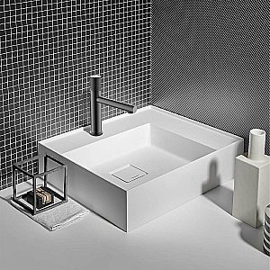 Смеситель для раковины Vincea Groove VBF-4G1GM вороненая сталь купить в интернет-магазине сантехники Sanbest