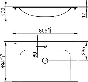 Раковина KEUCO PLAN 32960318001 белая купить в интернет-магазине Sanbest