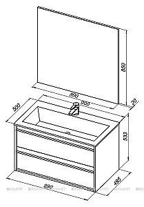 Тумба с раковиной Aquanet Lino 90 белая матовая для ванной в интернет-магазине Sanbest