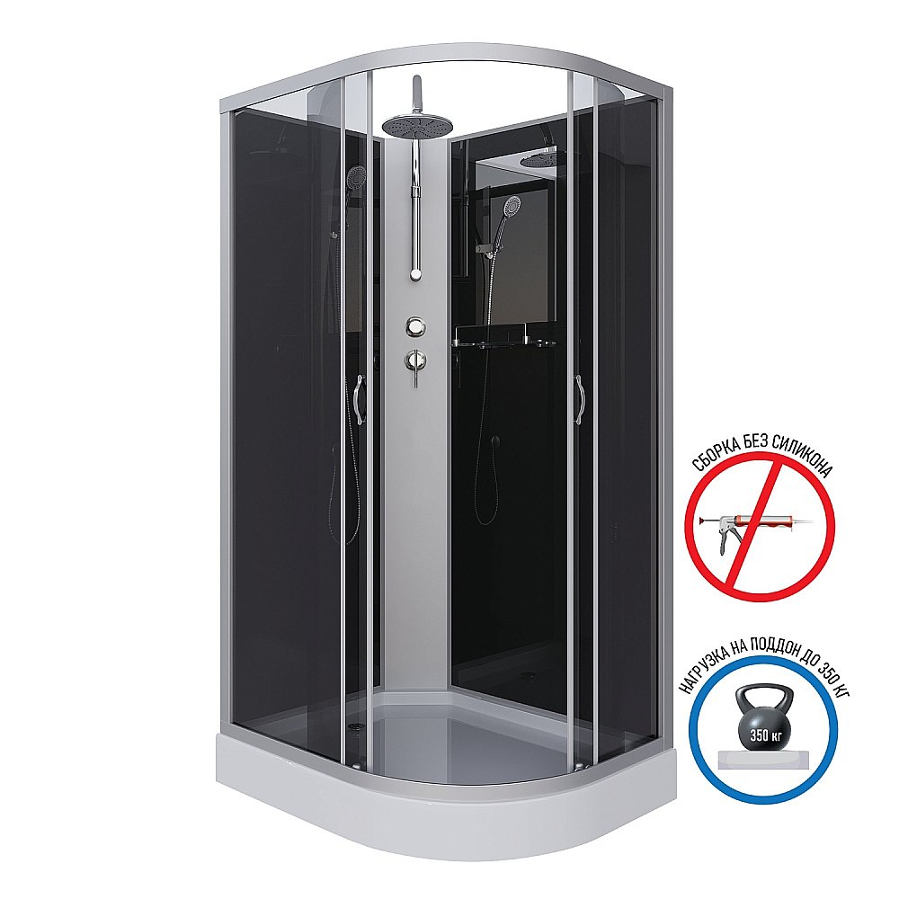 Душевая кабина Niagara Classic NG-3512-14BKT 120х80 купить в интернет-магазине Sanbest