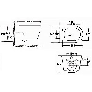 Унитаз подвесной Azario UNO 4551+AZ-2380+7520 с инсталляцией Loranto и кнопкой, безободковый, с сиденьем микролифт, белый купить в интернет-магазине Sanbest