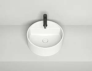 Раковина накладная Salini ARMONIA TOP 02 130126M 45 из искусственного камня S-Stone, белая матовая купить в интернет-магазине Sanbest