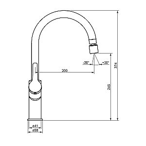 Смеситель для кухни Damixa Eclipse DX310722000 хром купить в интернет-магазине сантехники Sanbest