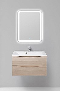 Тумба с раковиной Belbagno MARINO 90 2C-SO/BB900/450-LV-MR-PR Rovere Grigio для ванной в интернет-магазине Sanbest