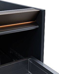 Тумба с раковиной Allen Brau Activity 100 1.34014.AM антрацит матовый/олива брашированная для ванной в интернет-магазине Sanbest