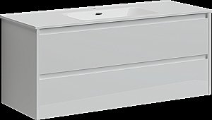 Тумба с раковиной Sancos Libra LB120-1W белый глянец для ванной в интернет-магазине Sanbest