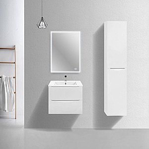 Тумба с раковиной Vincea Mia Slim 600 G.White для ванной в интернет-магазине Sanbest