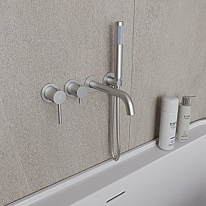 Смеитель для ванны Oliveeka Y OL-889017-BN никель брашированный купить в интернет-магазине сантехники Sanbest