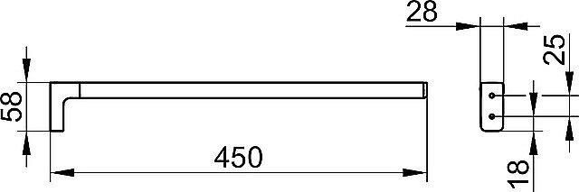 Полотенцедержатель KEUCO MOLL 12720010000 хром купить в интернет-магазине сантехники Sanbest