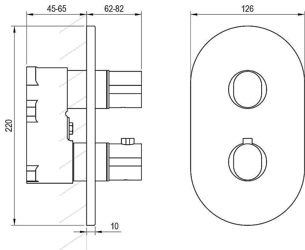 Смеситель для душа Ravak Chrome II X070455 хром купить в интернет-магазине сантехники Sanbest