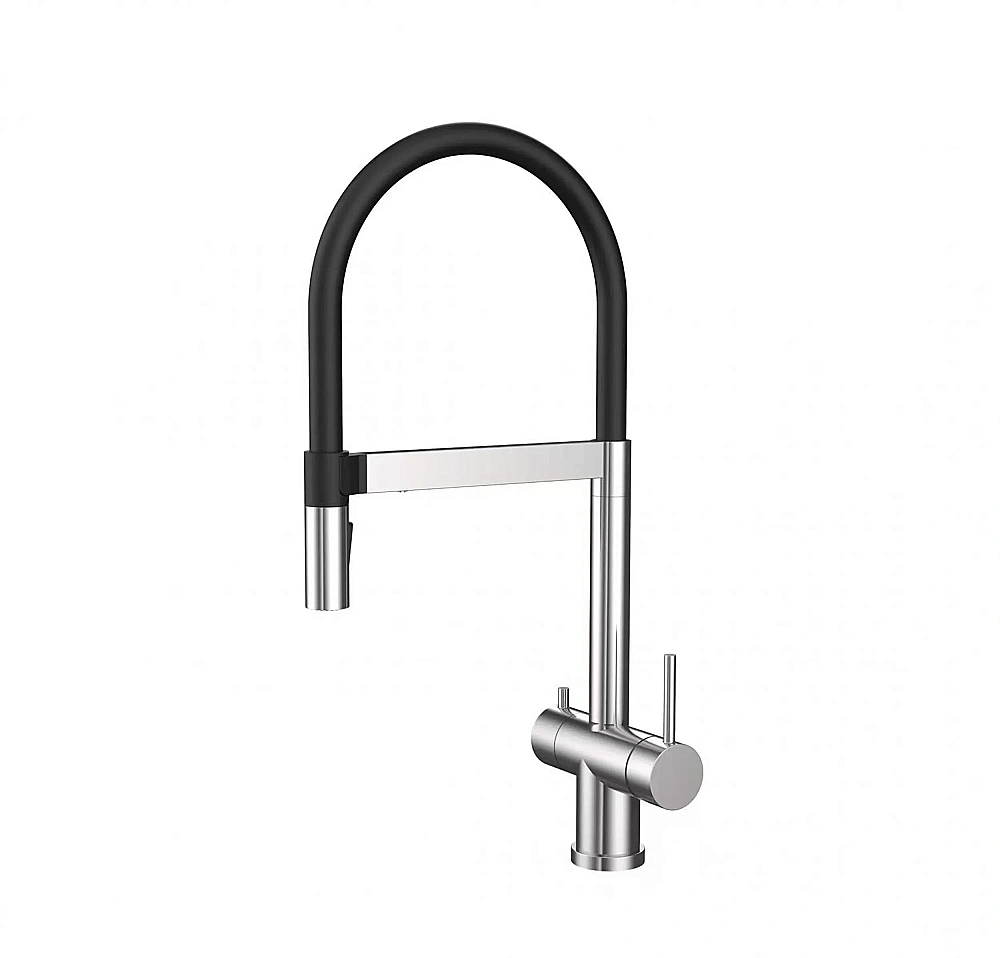 Смеситель для кухни Wonzon & Woghand WW-8020306-BN брашированный никель купить в интернет-магазине сантехники Sanbest