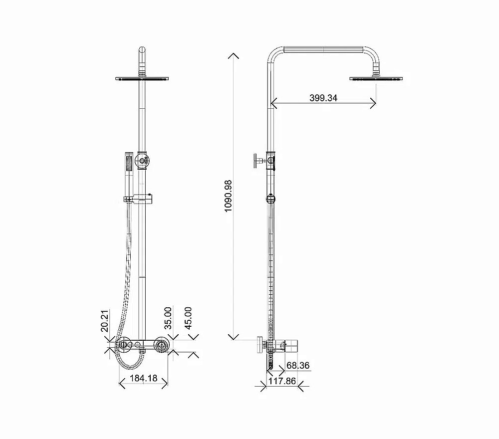 Душевая система Boheme Stick 128-GG.2 золото купить в интернет-магазине сантехники Sanbest