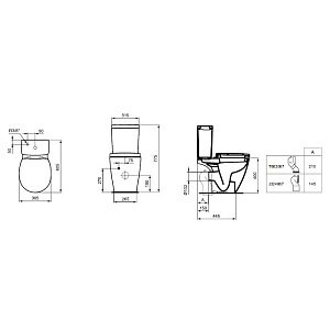 Унитаз напольный Ideal Standard Connect Space E119501 с бачком E797001 купить в интернет-магазине Sanbest