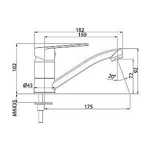 Смеситель для раковины Milardo Helic HELSBR0M01 хром купить в интернет-магазине сантехники Sanbest