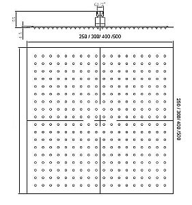 Верхний душ RGW Shower Panels SP-82-25 250x250 купить в интернет-магазине сантехники Sanbest