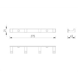 Крючок OMNIRES UNI UN10140/KCR купить в интернет-магазине сантехники Sanbest