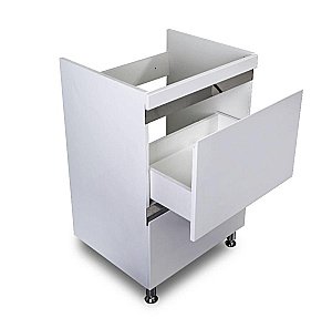 Тумба с раковиной напольная Lotos 120 с двумя ящиками любой цвет под заказ для ванной в интернет-магазине Sanbest