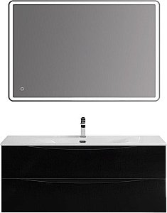 Тумба с раковиной BelBagno MARINO-CER-N-1200-2C-SO-NL-P Nero Lucido для ванной в интернет-магазине Sanbest