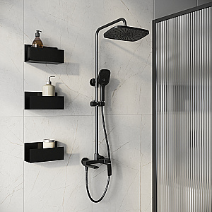 Душевая система Grossman Mercury 500.K35.10.210 черный матовый купить в интернет-магазине сантехники Sanbest