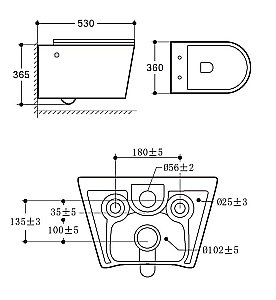 Унитаз подвесной Art&Max ZOE AM9322C1CHR/SC белый, с сиденьем микролифт, безободковый, функция биде купить в интернет-магазине Sanbest