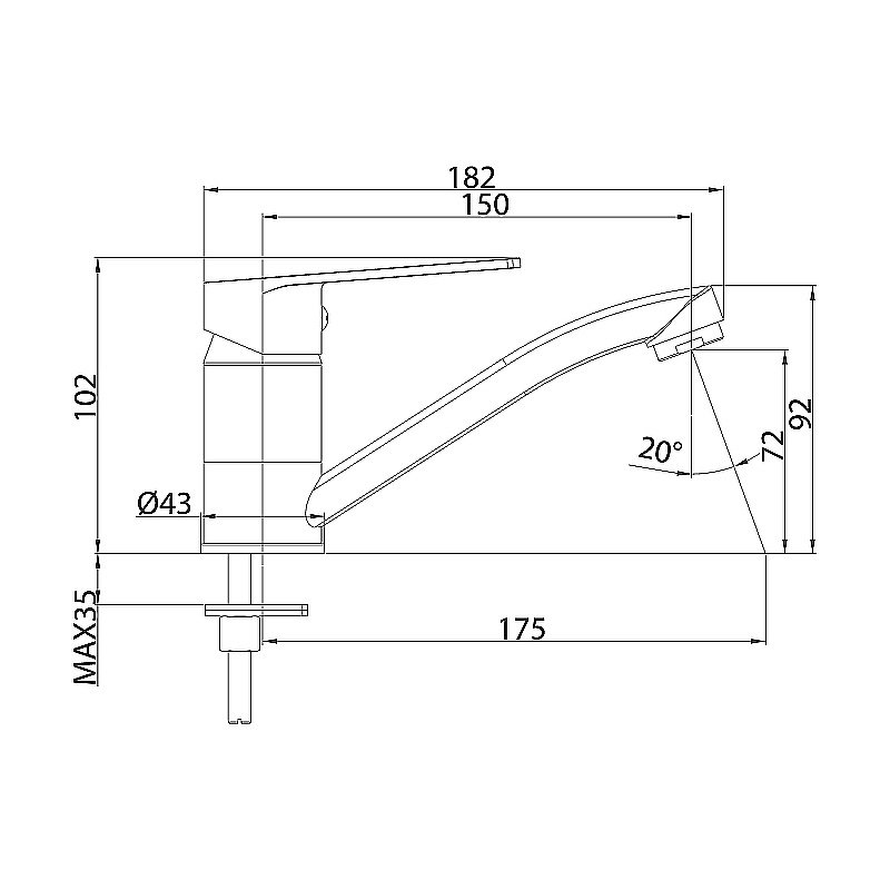 Смеситель для раковины Milardo Helic HELSBR0M01 хром купить в интернет-магазине сантехники Sanbest