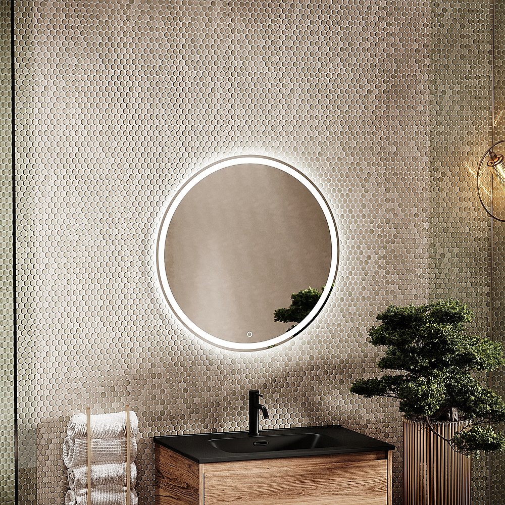 Зеркало Sancos Bella BE800 белое в ванную от интернет-магазине сантехники Sanbest